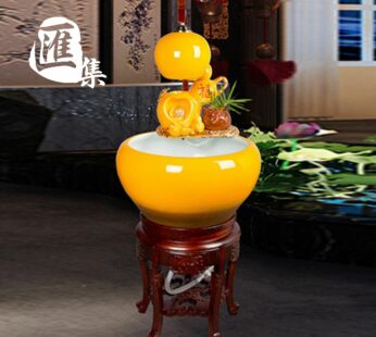 新中式陶瓷流水魚缸