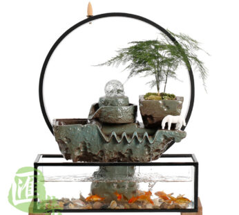 陶瓷水晶風水魚缸